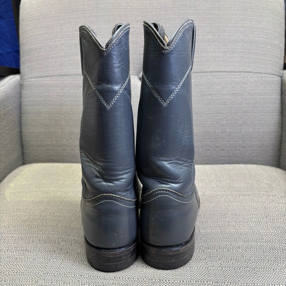 Justin Women’s Boots Gray Heeled Western Boots 7 1/2 - Picture 3 of 6